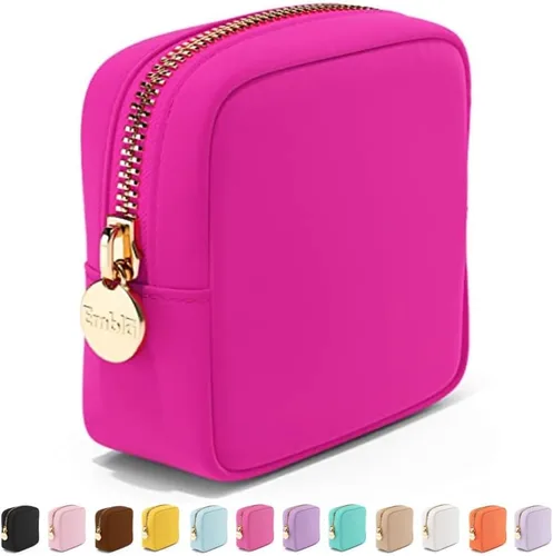Vista 20 de Bolsa de Maquillaje de Viaje Embla Bolsa de Artículos de Aseo de Viaje, Negro, Mini, Mini