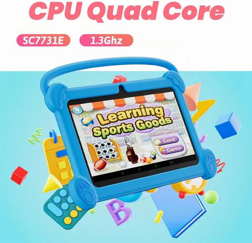 Vista 2 de Tablet para niños DIGITHINK de 7 pulgadas 3-9 con estuche protector, 4GB (2GB+2GB Expand) RAM 32GB ROM, tabletas para niños pequeños, dispositivo