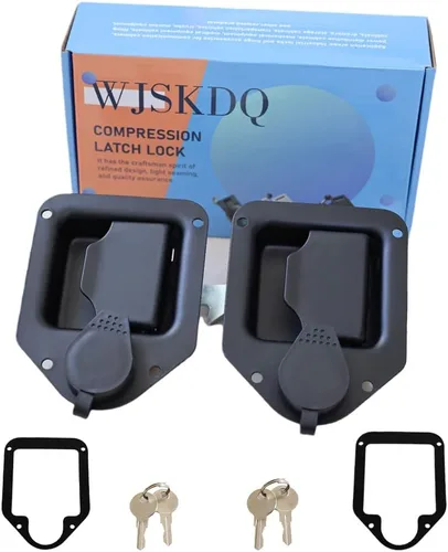 Vista 2 de 2 pestillos de mango de caja de herramientas RV – Cerradura de paleta de acero inoxidable para puerta de remolque, cámper, caja de herramientas