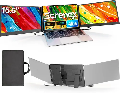 Vista 10 de Extensor de pantalla para portátil de 14,2", monitor portátil FHD Negro mate