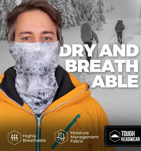 Vista 4 de Tough Headwear Pasamontañas de invierno, máscara de esquí resistente al viento y cubierta facial de invierno para hombres y mujeres, máscara facial