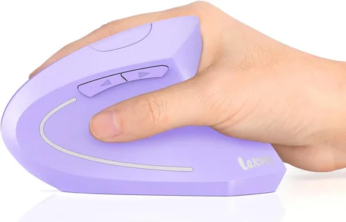 Vista 8 de Lekvey Ratón ergonómico, ratón inalámbrico vertical USB recargable 2.4G