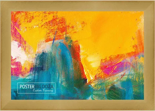 Vista 10 de Poster Palooza Marco de fotos cuadrado de madera dorado contemporáneo de 3 x 3 pulgadas con plexiglás acrílico UV, respaldo de tablero de espuma