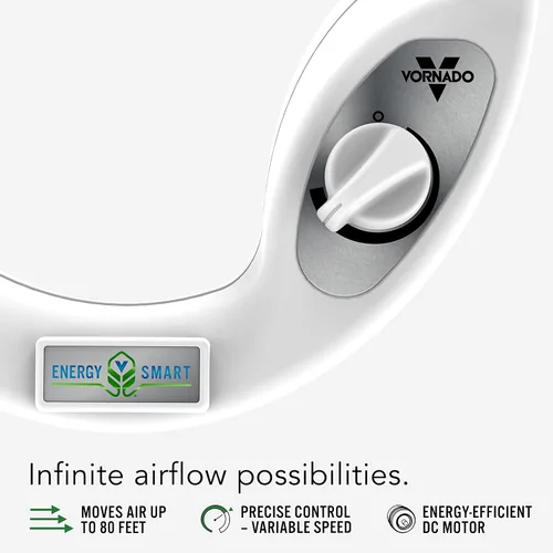 Vista 7 de Vornado Ventilador circulador de aire mediano inteligente eléctrico con control de velocidad variable 610DC
