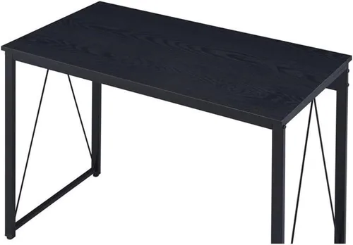 Vista 7 de Acme Zaidin - Escritorio rectangular de madera con base de trineo de metal, color negro
