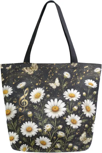 Vista 7 de Chic Funny Cute Pattern Big Handle Extra Large Shoulder Tote Bag for Beach Travel Weekender Gym Grocery Shopping