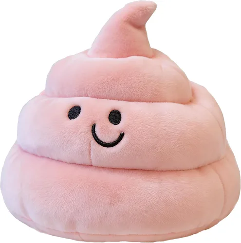 Vista 9 de Encantadora caca de simulación de peluche, regalos de parodia, almohada decorativa divertida 3D (10 pulgadas, marrón)