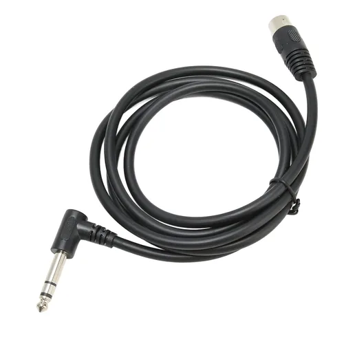 Vista 9 de Goshyda Cable de 1/4 de pulgada a DIN de 5 pines, 90 grados 0.250 in macho a MIDI 5pin macho TRS cable de audio estéreo para altavoz, amplificador