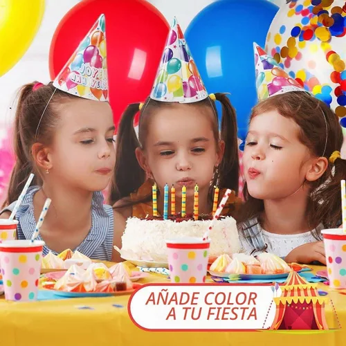Vista 7 de 24 globos de fiesta de carnaval, temática de festival de 12 pulgadas, rojo, azul, amarillo, multicolor, decoraciones de fiesta de cumpleaños