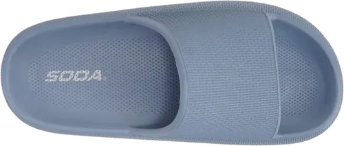 Vista 5 de Soda "MARSHMALLOW" Sandalias de recuperación de plumas para mujer, puntera abierta, ligeras, cómodas, acolchadas