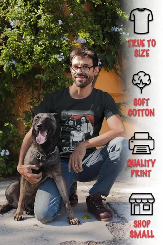 Vista 2 de ShirtBANC Vatos Locos Blood in Blood Out - Camiseta para hombre, diseño de tributo a la herencia chicana