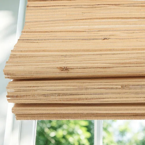 Vista 11 de Persianas Romanas de Bambú Inalámbricas, Persianas para Ventanas, Persianas de Madera Tejida Personalizadas para Ventanas Interiores, Puertas