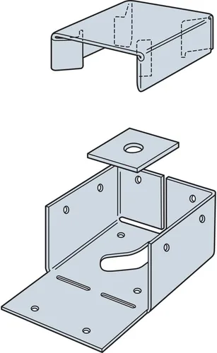 Vista 6 de Simpson Strong Tie ABW44Z ZMAX - Base de poste ajustable galvanizada calibre 16, 4 x 4, 10 por caja