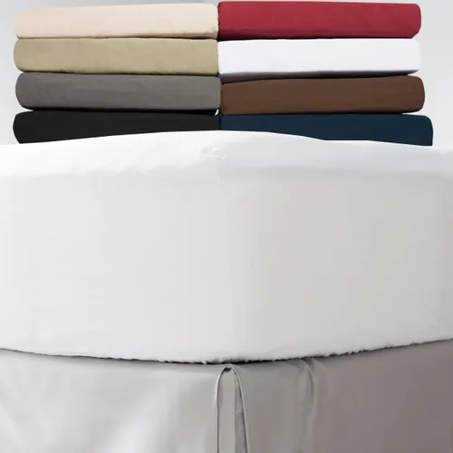 Vista 4 de 1500 Supreme Collection - Sábana bajera ajustable de lujo solo con bolsillo profundo, ropa de cama hipoalergénica sin arrugas, artículo adicional