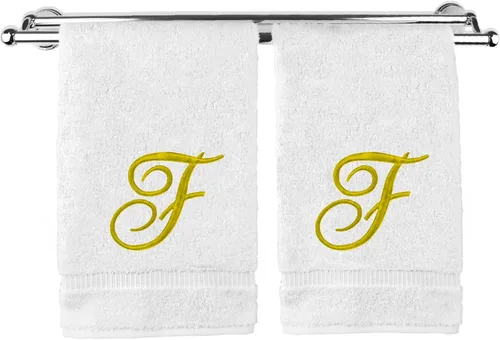 Vista 46 de Toalla de mano con monograma, regalo personalizado, 16 x 30 pulgadas, extra absorbente, 100% algodón turco, acabado de rizo suave, para baño, cocina