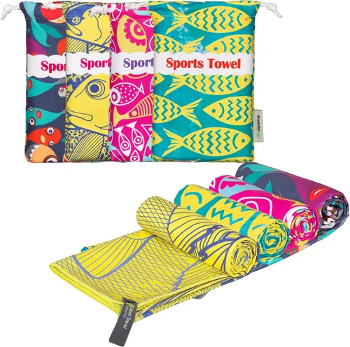 Vista 23 de 4Monster Toalla de playa de microfibra de secado rápido, toalla de viaje ligera súper absorbente para nadadores, toalla de camping sin arena 14