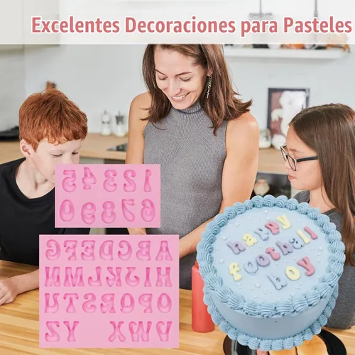 Vista 5 de 26 moldes de silicona para chocolate, 2 piezas, 0-9 números 3D para decoración de pasteles, dulces, cupcakes, pasteles, popsicle polimérico, arcilla