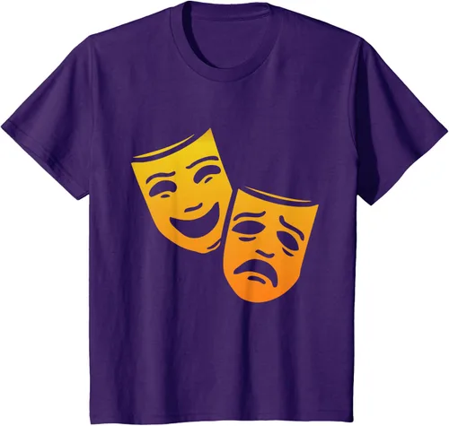 Vista 19 de Comedia y tragedia griega teatro máscaras camiseta
