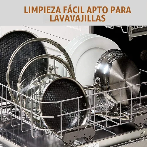 Vista 8 de Copper Chef Titan Fry, 9.5 pulgadas con sartén de 8 pulgadas, acero inoxidable