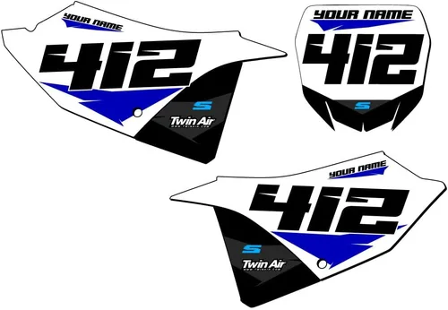 Vista 4 de 1993-1995 YZ 125 SG64 Custom MX Number Plates Senge Graphics Kit Compatible con Yamaha