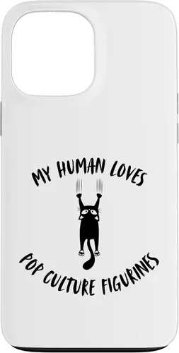 Vista 23 de iPhone XR My Human Loves Pop Culture Figurines - Cat Parent Hobby Case