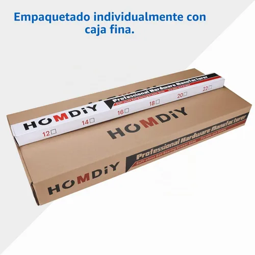 Vista 7 de homdiy 10 pares de correderas de cajón de cierre suave de 22 pulgadas, 3 secciones de extensión completa, montaje lateral, rieles de rodamiento