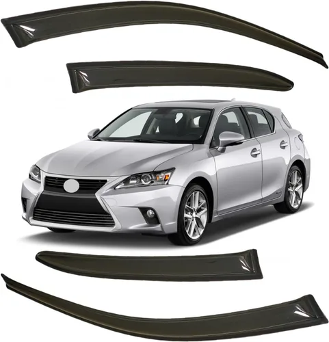 Vista 63 de Viseras para ventanas para Mazda 3 Sedán 4 puertas 2004 2005 2006 2007 2008 2009 estilo JDM Mugen, deflector de viento, protector solar y de lluvia