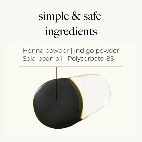 Vista 3 de Tinte para el cabello castaño con henna de agua, mezcla de 1 minuto, 60 minutos, para usuarios de henna e índigo 1-minute mix and 60-minute