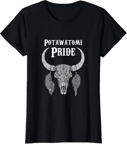 Vista 45 de Potawatomi Pride Tribe Native American Indian Buffalo Camiseta