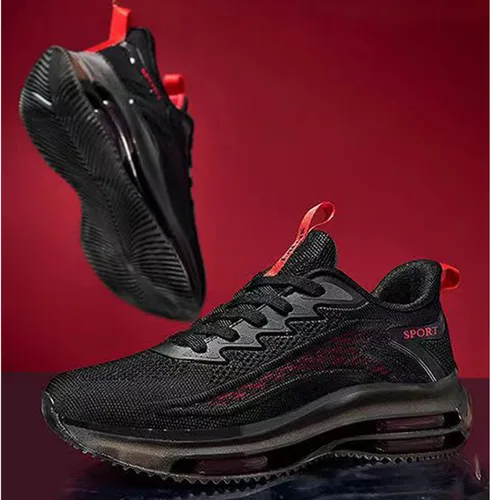 Vista 4 de WENOREG Ztigerz - Zapatos deportivos de malla para hombre, con amortiguación de aire, ortopédicos de viaje, con cordones, ligeros, antideslizantes