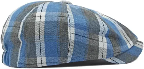 Vista 4 de Gorra de Newsboy a cuadros para hombre, sombrero de golf Ivy Cabbie