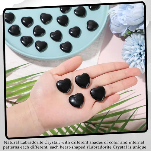Vista 4 de Gerrii 50 piedras curativas de corazón a granel, piedras inspiradoras de corazón de cuarzo, regalo para mujeres, bolsillo de amor, pulido natural
