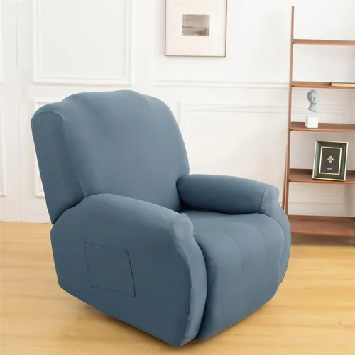 Vista 23 de LazyBoy - Funda para sillón reclinable, color liso, 4 piezas, fundas protectoras de muebles para sillón reclinable con bolsillo, funda para sofá