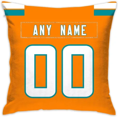 Vista 5 de Fundas de almohada de fútbol personalizadas, paquete de 2 unidades, almohadas decorativas, números de nombre, regalos para hombres y mujeres, 18 x