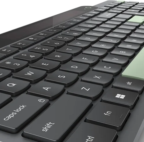 Vista 12 de Lenovo 800 Teclado Bluetooth Autocargable, Utiliza Luz Ambiental para la Carga, Bluetooth 5.1, Soporta 3 Dispositivos, Sin Batería, Inalámbrico, Gris