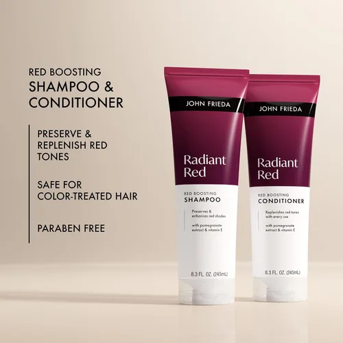 Vista 4 de John Frieda Radiant Red Boosting - Champú y acondicionador para cabello rojo, 8.3 onzas líquidas, paquete de 2