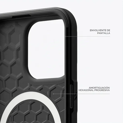 Vista 5 de URBAN ARMOR GEAR UAG - Funda compatible con iPhone 15 Pro Max de 6.7 pulgadas, color negro civil, imán integrado, compatible con carga MagSafe