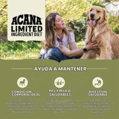 Vista 3 de ACANA Singles - Alimento seco para perros con ingredientes limitados, bolsa