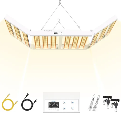 Vista 9 de 2024 Nuevo SPF2000 PRO Luz LED de 200W para Cultivo 3x3 pies de Cobertura con Temporizador y Atenuador para Plantas de Interior en Fase Vegetativa