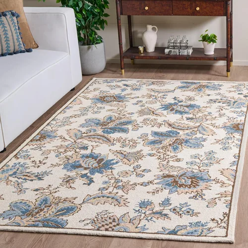 Vista 8 de SAFAVIEH Chelsea Collection - Alfombra decorativa de 1 pies 8 pulgadas x 2 pies 6 pulgadas, color marfil, lana de campo francesa enganchada a mano