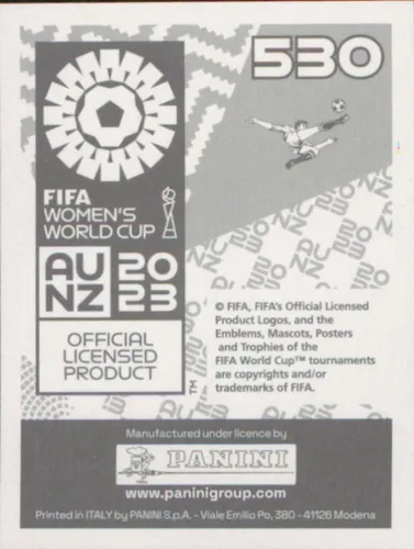 Vista 2 de Panini FIFA - Calcomanías para la Copa Mundial Femenina #530, logotipo del equipo, Marruecos, mini calcomanía de fútbol y fútbol