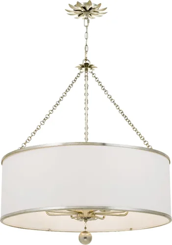 Vista 10 de Crystorama Broche - Candelabro de 8 luces de oro antiguo, lámpara de techo - Candelabros para pasillo, sala de estar, vestíbulo, granja - Candelabro