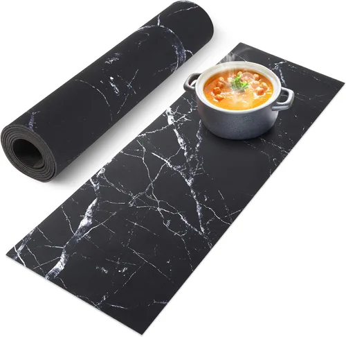 Vista 17 de Tapete de mesa de salvamanteles para platos calientes, 12 x 40 pulgadas, resistente al calor, impermeable, decorativo, para granja, cocina