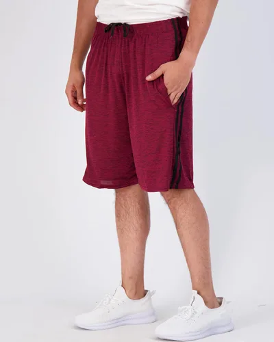 Vista 2 de Real Essentials - Paquete de 5 shorts deportivos para hombre, shorts de rendimiento deportivo con tela Dry-Fit resistentes al sudor