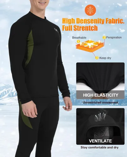 Vista 4 de MEETYOO mens Thermal Underwear for Men,men's Base Layer,2 Sets Long Johns Lined With Hunting Gear