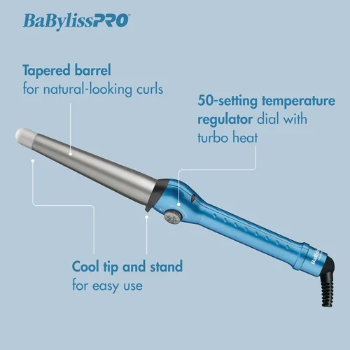 Vista 11 de BabylissPRO Nano Titanium Rizador y varita rizadora Combo de 1 pulgada Conicurl para rizos y tipos de cabello de larga duración