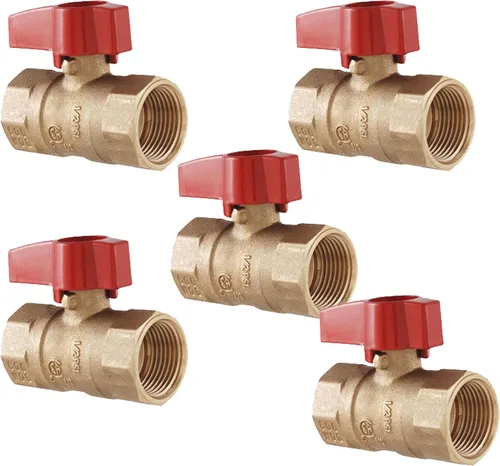 Vista 9 de 1-Pack Válvula de bola de gas recta FIP de 1/2 pulgada, de latón resistente a la oxidación, apertura/cierre de cuarto de vuelta, certificada por CSA