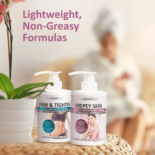 Vista 6 de Reshape Crema corporal de colágeno + loción de tratamiento de piel crepey, crema hidratante para el cuidado de la piel, crema para la piel crepey