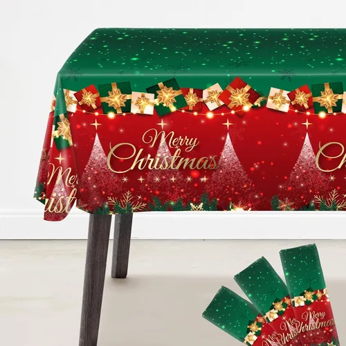 Vista 10 de KatchOn, Mantel de feliz año nuevo – 108 x 54 pulgadas, paquete de 3 Decoraciones de Año Nuevo 2026 Mantel de feliz año nuevo 2026