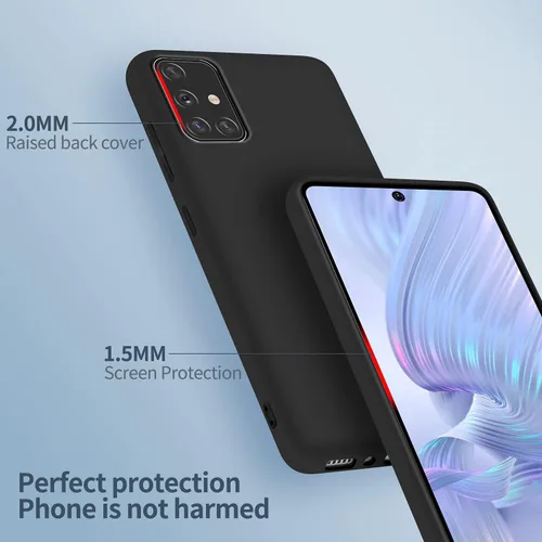 Vista 3 de Carcasa para Galaxy A71 5G (silicona suave TPU), color negro